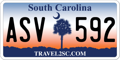 SC license plate ASV592