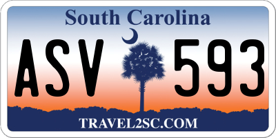 SC license plate ASV593