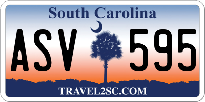 SC license plate ASV595