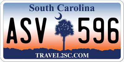 SC license plate ASV596