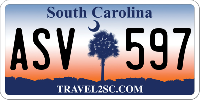 SC license plate ASV597