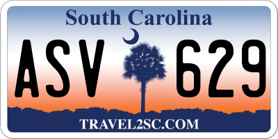 SC license plate ASV629