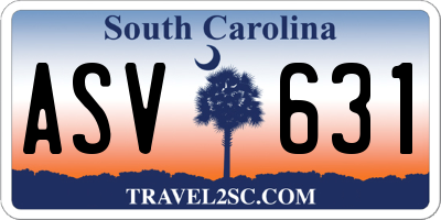 SC license plate ASV631