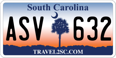 SC license plate ASV632