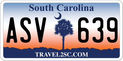 SC license plate ASV639
