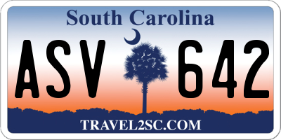SC license plate ASV642