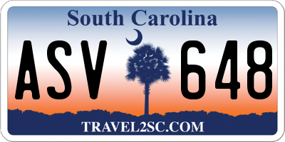 SC license plate ASV648