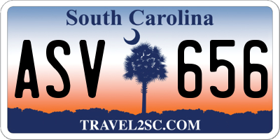 SC license plate ASV656