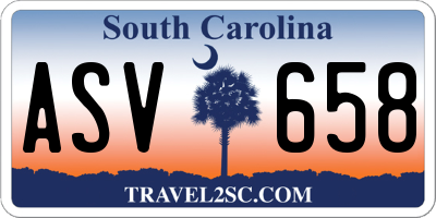 SC license plate ASV658