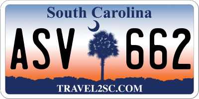 SC license plate ASV662