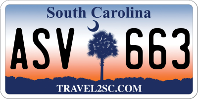 SC license plate ASV663