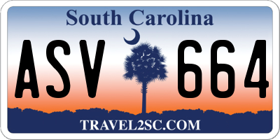 SC license plate ASV664