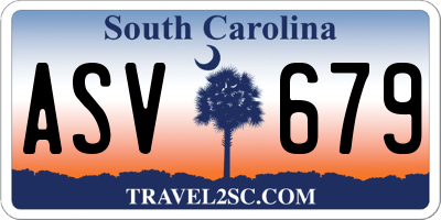 SC license plate ASV679