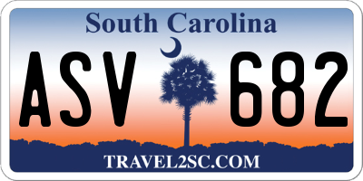 SC license plate ASV682