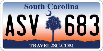 SC license plate ASV683