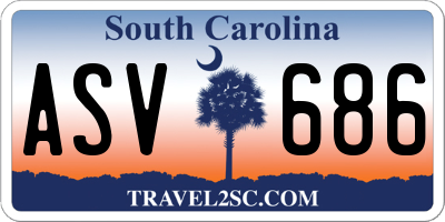 SC license plate ASV686