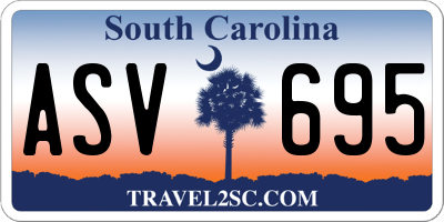 SC license plate ASV695