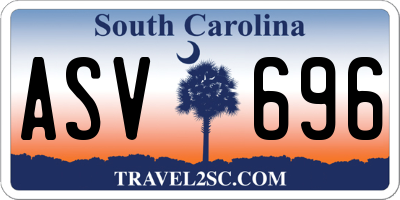 SC license plate ASV696