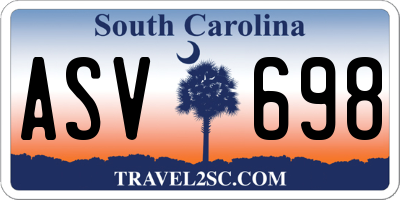 SC license plate ASV698