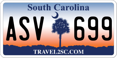 SC license plate ASV699