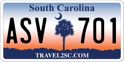 SC license plate ASV701