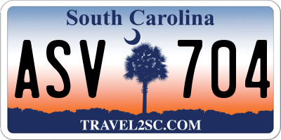 SC license plate ASV704