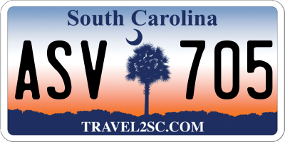 SC license plate ASV705