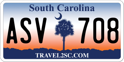 SC license plate ASV708