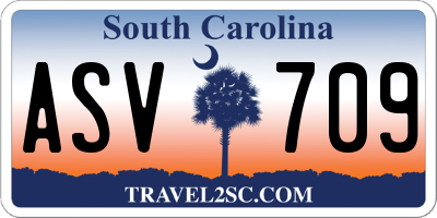 SC license plate ASV709