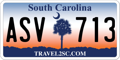 SC license plate ASV713