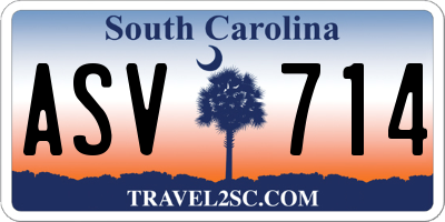 SC license plate ASV714