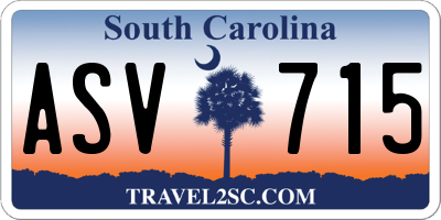 SC license plate ASV715