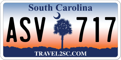 SC license plate ASV717