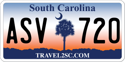 SC license plate ASV720
