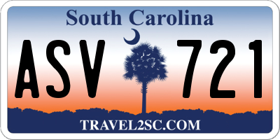 SC license plate ASV721