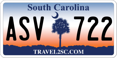 SC license plate ASV722