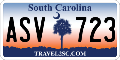 SC license plate ASV723