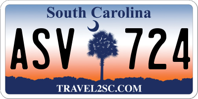 SC license plate ASV724