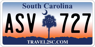 SC license plate ASV727