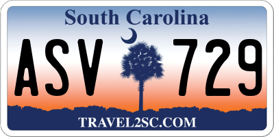 SC license plate ASV729