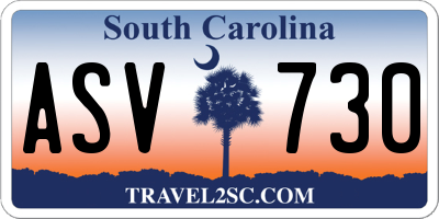 SC license plate ASV730