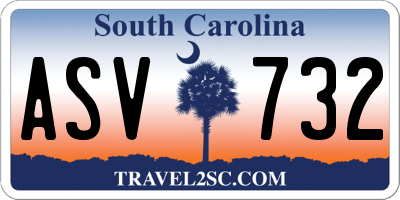 SC license plate ASV732