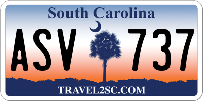 SC license plate ASV737