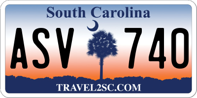 SC license plate ASV740