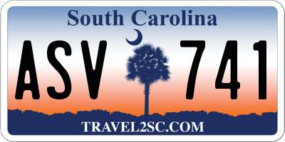SC license plate ASV741