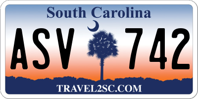 SC license plate ASV742