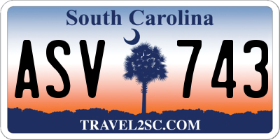 SC license plate ASV743