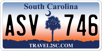 SC license plate ASV746
