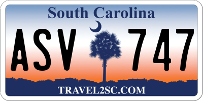 SC license plate ASV747