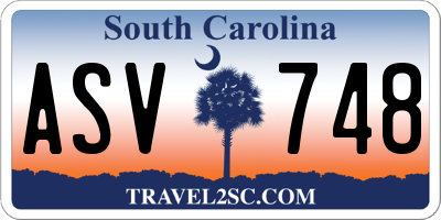 SC license plate ASV748